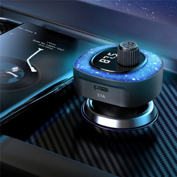 C41 Star Light Car Charger ABS Adapter FM Transmitter Bluetooth Hands-free Call MP3 Music Player - Bluetooth Car Kits by PMC TechLife | Online Shopping South Africa | PMC TechLife | Buy Now Pay Later Mobicred