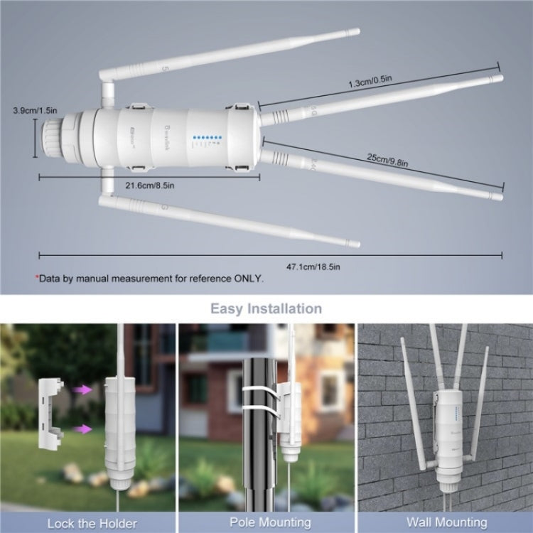 WAVLINK WN572HE4D AC1200 4G LTE WiFi Dual Band 4 Detachable Antennas Router, Plug:UK Plug - free shipping - PMC TechLife - Order now!