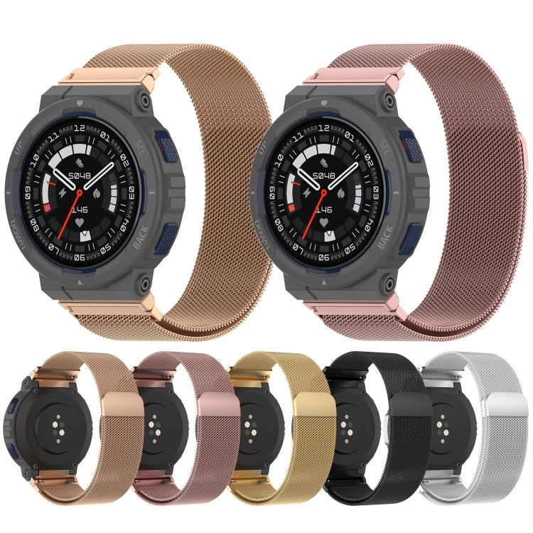 For Amazfit Active Edge A2212 Milan Magnetic Steel Mesh Watch Band(Silver) - free shipping - PMC TechLife - Order now!