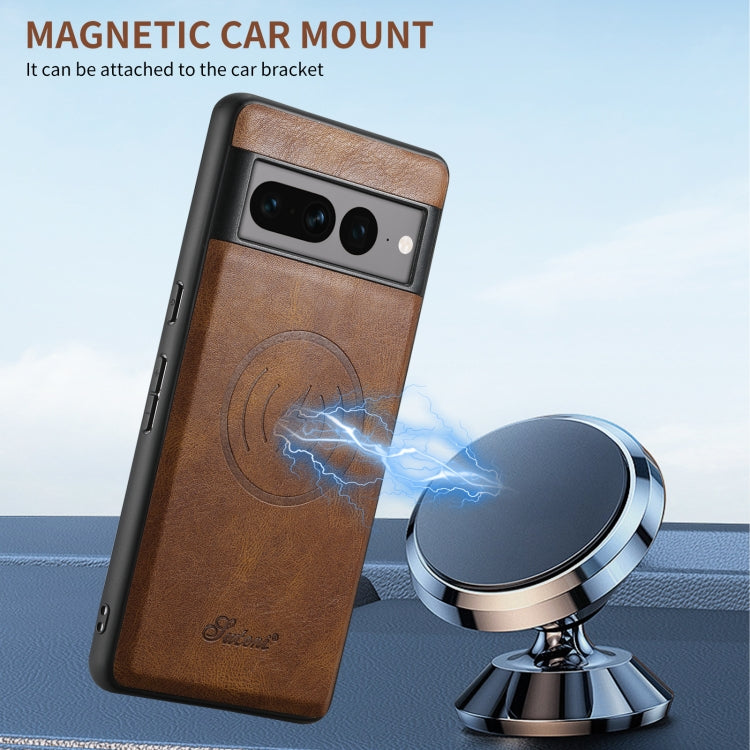 For Google Pixel 7 Suteni H15 Oil Eax Leather Detachable Wallet Back Phone Case(Red) - free shipping - PMC Jewellery - Order now!