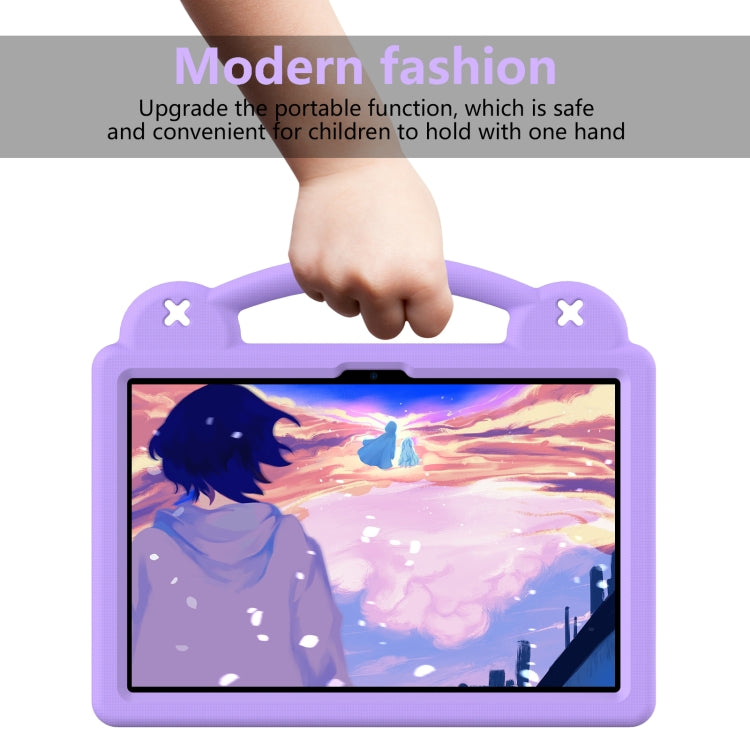 For Lenovo Tab P11 / J606F Handle Kickstand Children EVA Shockproof Tablet Case(Light Purple) - Lenovo by PMC TechLife | Online Shopping South Africa | PMC TechLife | Buy Now Pay Later Mobicred