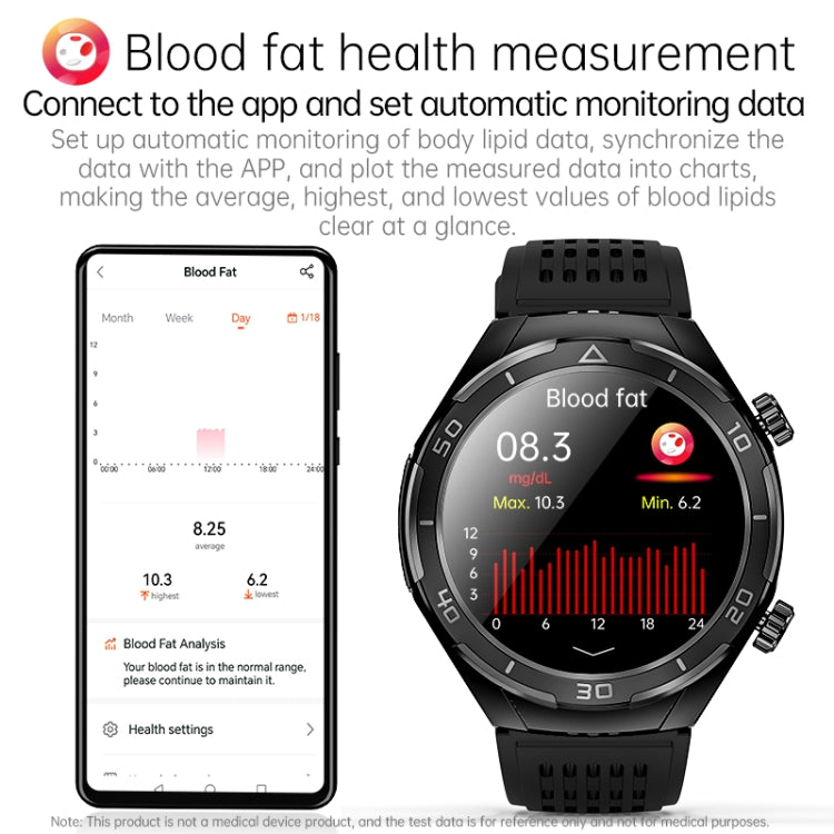 FD02 1.46 inch Color Screen Smart Watch, Support CES Sleep Aid / ECG Detection(Black) - Smart Watches by PMC TechLife | Online Shopping South Africa | PMC TechLife