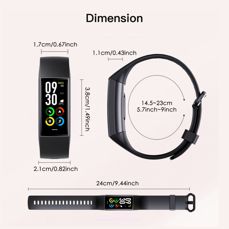 C80 IP67 Waterproof Smart Bracelet Sport Fitness Tracker(Black) - free shipping - PMC TechLife - Order now!