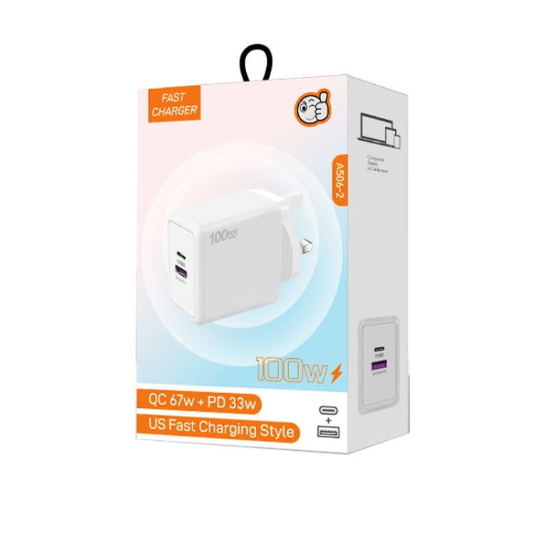USB 67W / PD 33W Super fast Charging Full Protocol Mobile Phone Charger, UK Plug(Black) - USB Charger by PMC TechLife | Online Shopping South Africa | PMC TechLife | Buy Now Pay Later Mobicred