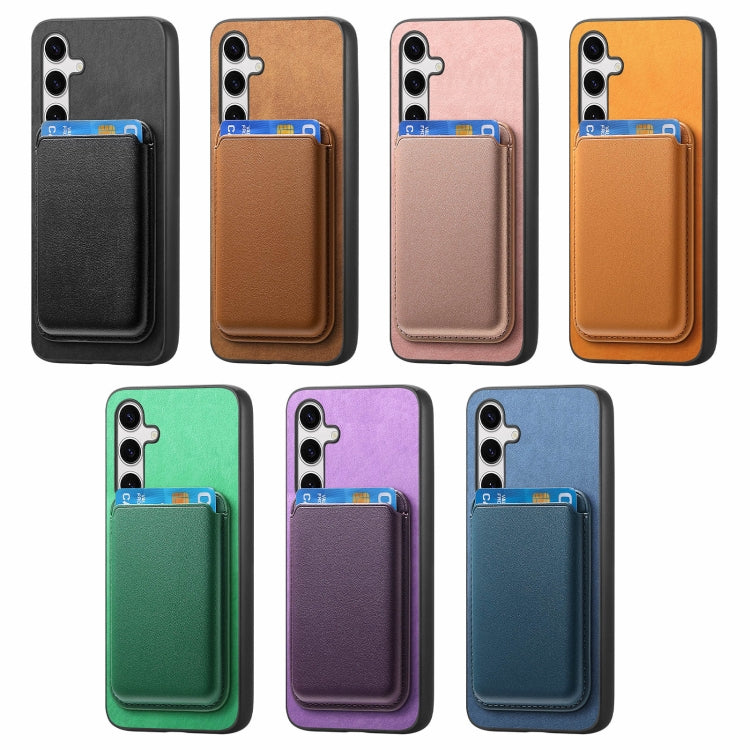 For Samsung Galaxy S25 Ultra 5G Retro Magsafe Card Bag PU Back Cover Phone Case(Green) - Galaxy S25 Ultra 5G Cases by PMC Jewellery | Online Shopping South Africa | PMC Jewellery | Buy Now Pay Later Mobicred