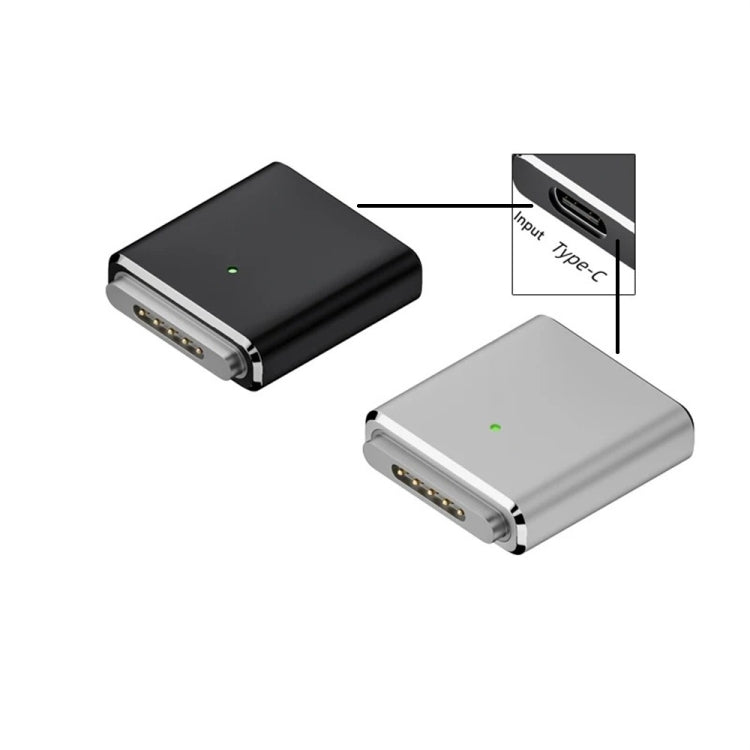PD100W MagSafe 3 to Type-C Female Magnetic Charging Adapter for MacBook(Silver) - Cable & Adapter by PMC Jewellery | Online Shopping South Africa | PMC Jewellery | Buy Now Pay Later Mobicred