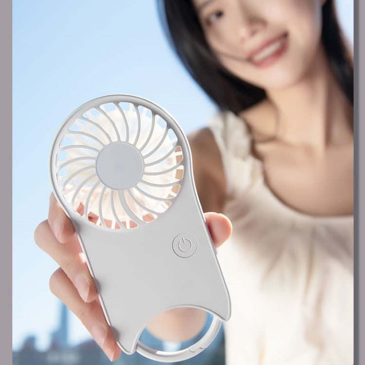 F12 3 Wind Speed Outdoor Summer Cooling Fan Hanging Buckle Mini Handheld Fan(Black) - Electric Fans by PMC TechLife | Online Shopping South Africa | PMC TechLife | Buy Now Pay Later Mobicred