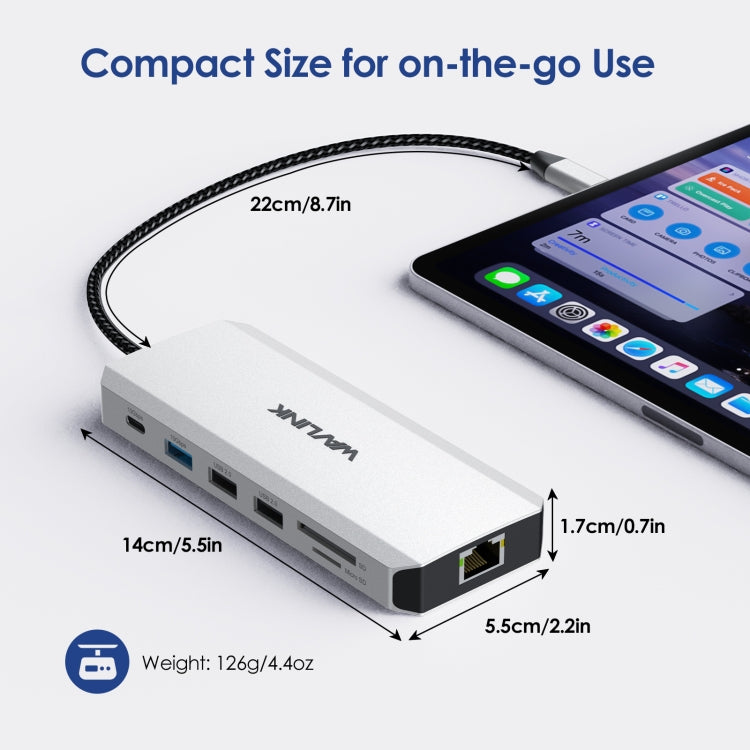 WAVLINK UMD306 12 in 1 Dual 8K Triple Monitor Multiport Adapter - free shipping - PMC TechLife - Order now!