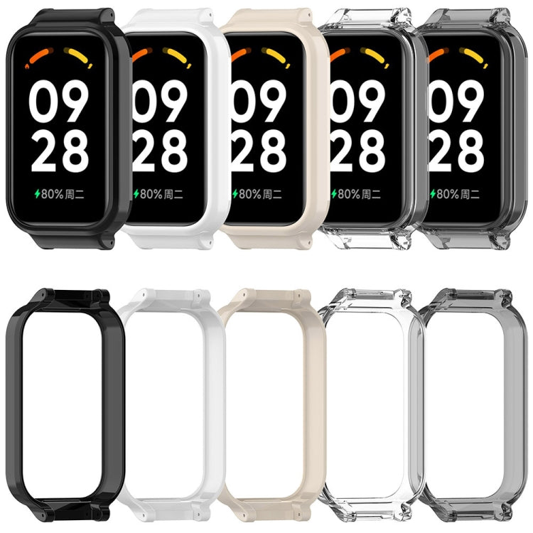 For Xiaomi Smart Band 8 Active Half Pack PC Watch Protective Case(Creamy White) - Watch Cases by PMC TechLife | Online Shopping South Africa | PMC TechLife | Buy Now Pay Later Mobicred