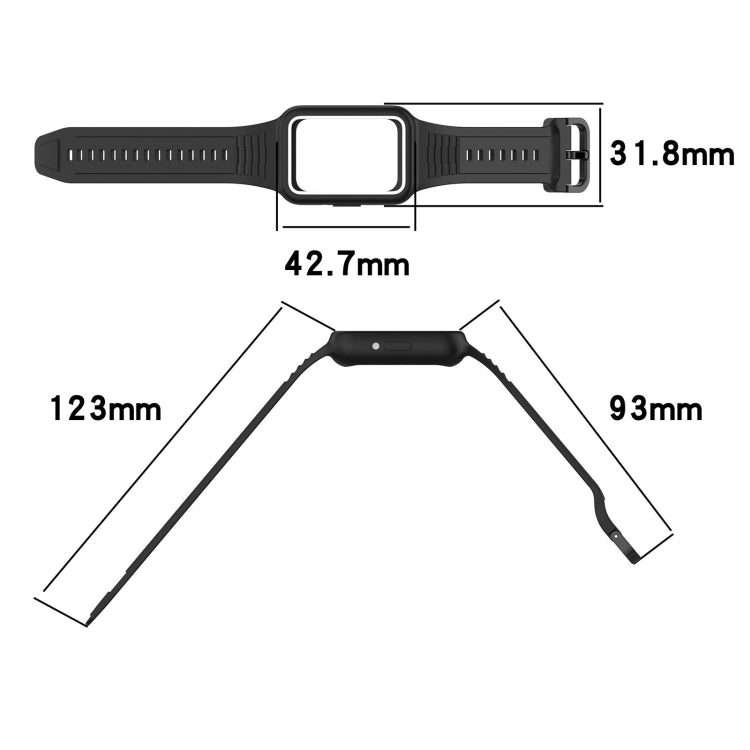 For Huawei Band 8 NFC Two Color Frame Integrated Silicone Watch Band(Midnight Blue) - free shipping - PMc TechLife - Order now!