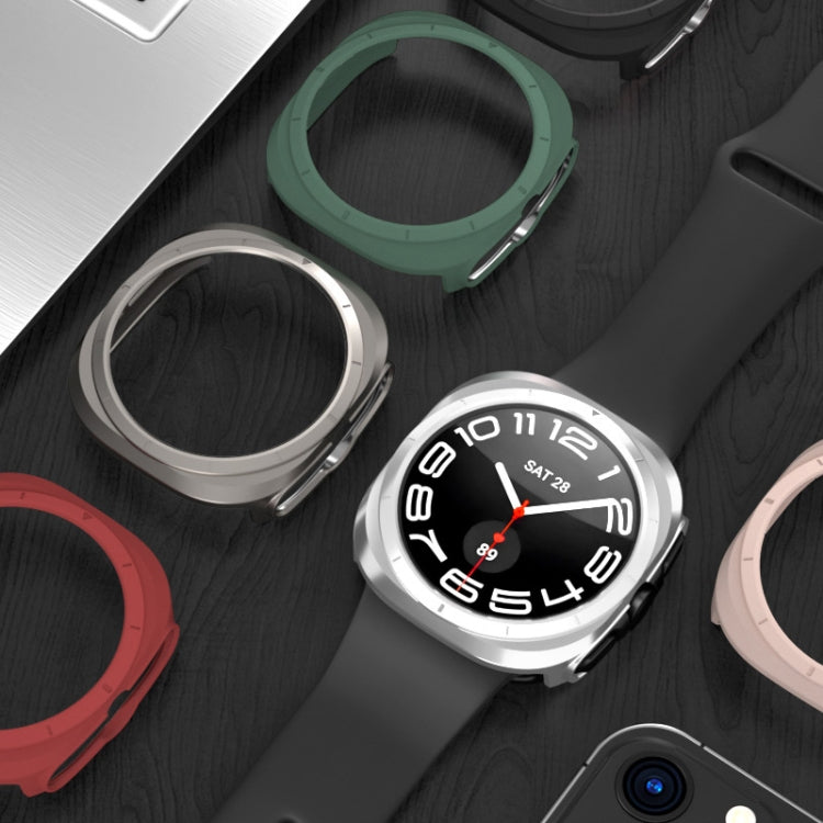 For Samsung Galaxy Watch Ultra 47mm Hollowed PC Watch Protective Case(Sliver) - Watch Cases by PMC TechLife | Online Shopping South Africa | PMC TechLife | Buy Now Pay Later Mobicred