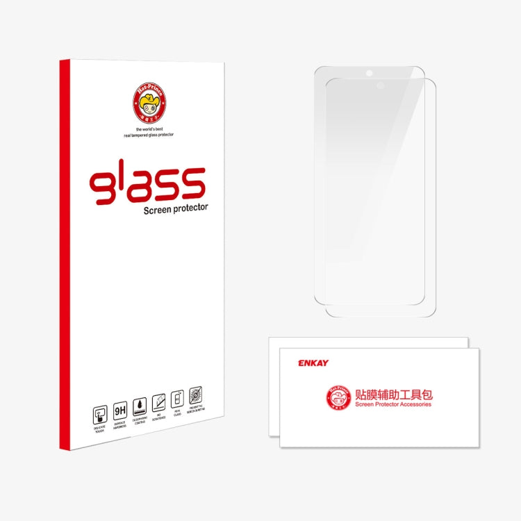 For Samsung Galaxy S24 FE 5G 2pcs ENKAY 9H Big Arc Edge High Aluminum-silicon Tempered Glass Film - free shipping - PMC Jewellery - Order now!