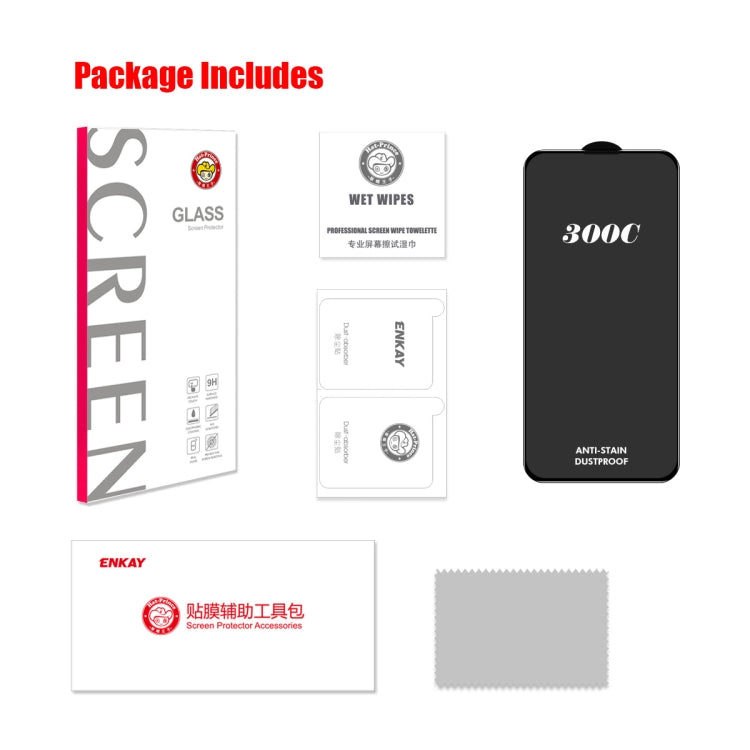 For iPhone 16 Pro Max ENKAY 300C Super Large Arc Full Coverage High Aluminum-silicon Tempered Glass Film - by ENKAY | Online Shopping South Africa | PMC Jewellery | Buy Now Pay Later Mobicred