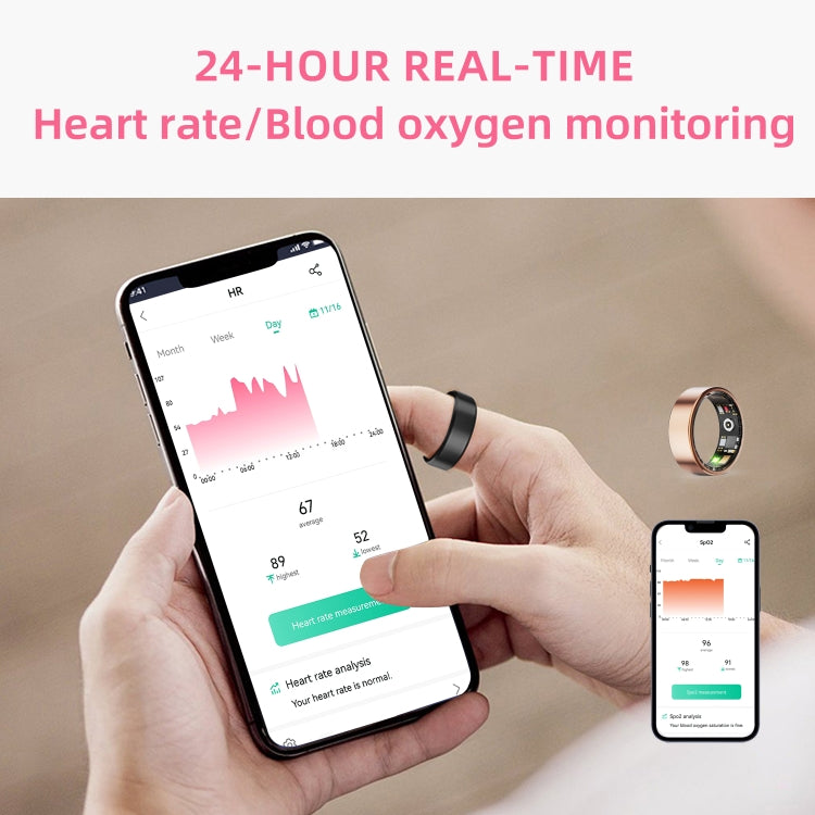 R11M SIZE 13 Smart Ring, Support Heart Rate / Blood Oxygen / Sleep / Multiple Sports Modes(Gold) - Smart Rings / Smart Telephones by PMC TechLife | Online Shopping South Africa | PMC TechLife | Buy Now Pay Later Mobicred