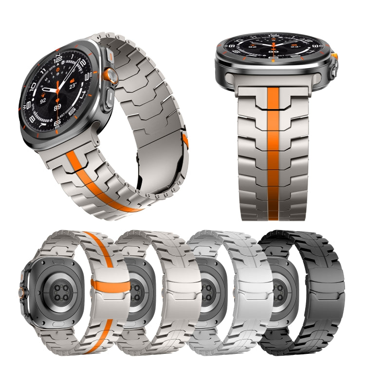 For Samsung Galaxy Watch Ultra 47mm Titanium Alloy Metal Watch Band(Titanium Orange) - free shipping - PMC TechLife - Order now!