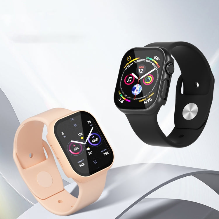 For Apple Watch Series 10 46mm Tempered Glass Film Integrated PC Watch Case(Green) - Watch Cases by PMC TechLife | Online Shopping South Africa | PMC TechLife | Buy Now Pay Later Mobicred