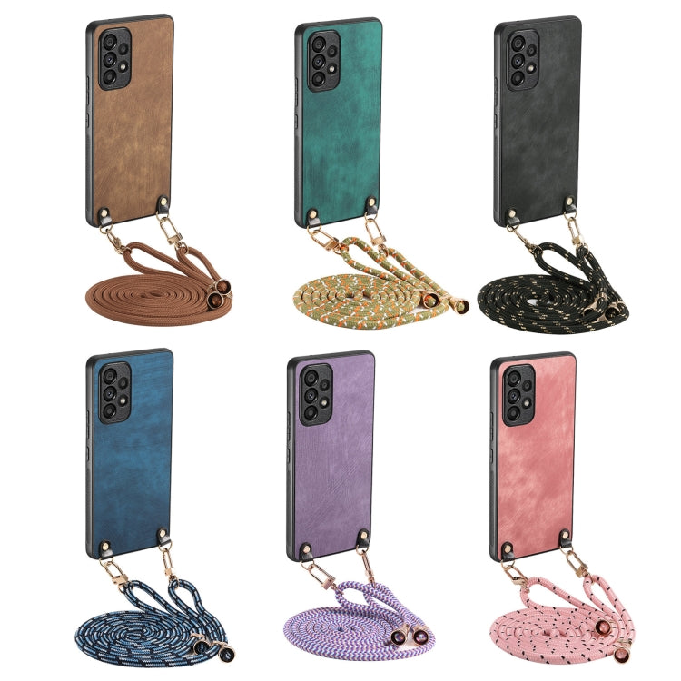 For Samsung Galaxy S25 Ultra 5G Vintage Leather PC Back Cover Phone Case with Crossbody Strap(Green) - Galaxy S25 Ultra 5G Cases by PMC Jewellery | Online Shopping South Africa | PMC Jewellery | Buy Now Pay Later Mobicred