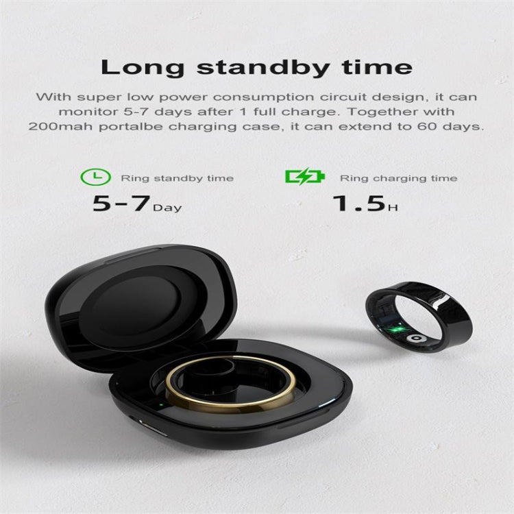 R09 SIZE 9 Smart Ring, Support Heart Rate / Blood Oxygen / Sleep Monitoring / Multiple Sports Modes(Black) - Smart Rings / Smart Telephones by PMC TechLife | Online Shopping South Africa | PMC TechLife | Buy Now Pay Later Mobicred