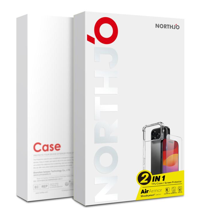 For iPhone 17 Air NORTHJO 2 in 1 TPU Airbag Shockproof Phone Case with Screen Film(Clear) - free shipping - PMC TechLife - Order now!
