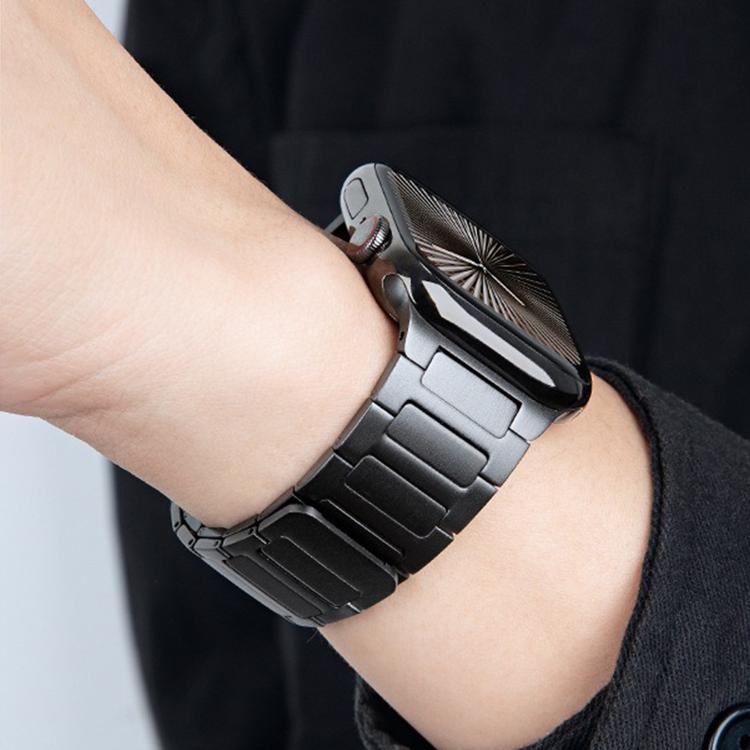 For Apple Watch 42mm / 41mm / 40mm / 38mm I-Beam Magnetic Stainless Steel Strap(Black) - free shipping - PMC TechLife - Order now!