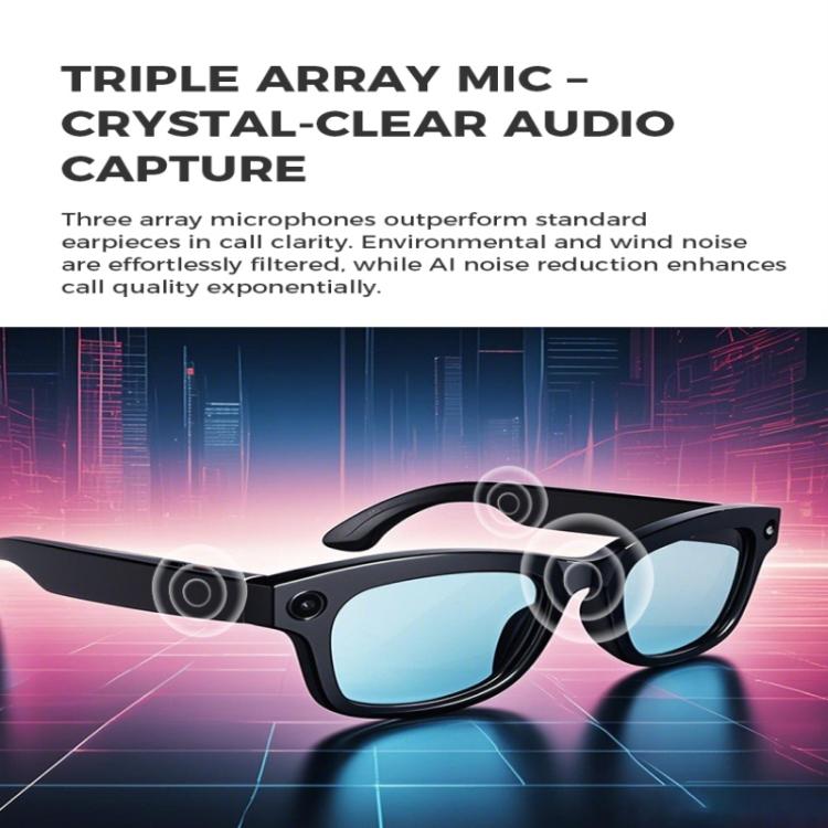 M01 Smart Glasses, with HD Camera, Support Bluetooth Call, AI Intelligent Translation(White) - free shipping - PMC TechLife - Order now!