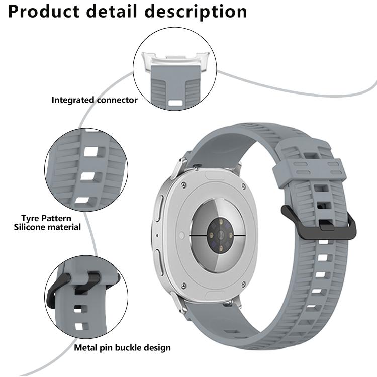 For Samsung Galaxy Watch8 / Watch8 Classic Tire Texture Silicone Watch Band(Rock Green) - free shipping - PMC TechLife - Order now!