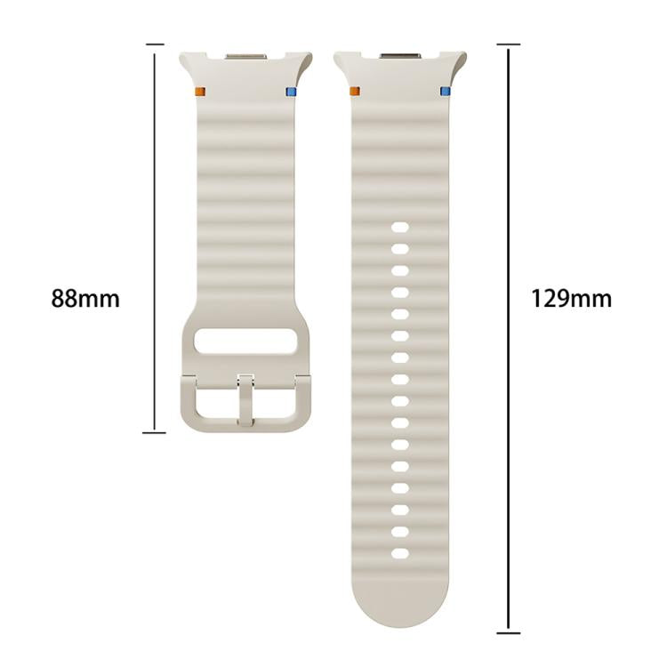 For Samsung Galaxy Watch8 40mm Speed Bezel and Wavy Grain Stitched Color Buckle Silicone Watch Band(Pink Silver) - free shipping - PMC TechLife - Order now!