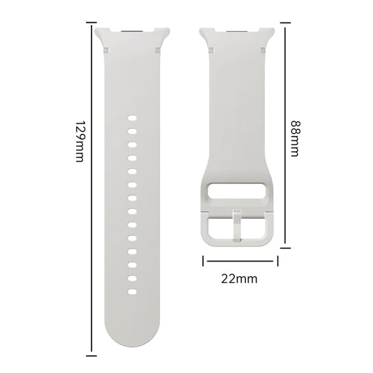 For Samsung Galaxy Watch8 44mm Diamond Bezel and Solid Color Stitched Silicone Watch Band(Official Yellow Silver) - free shipping - PMC TechLife - Order now!