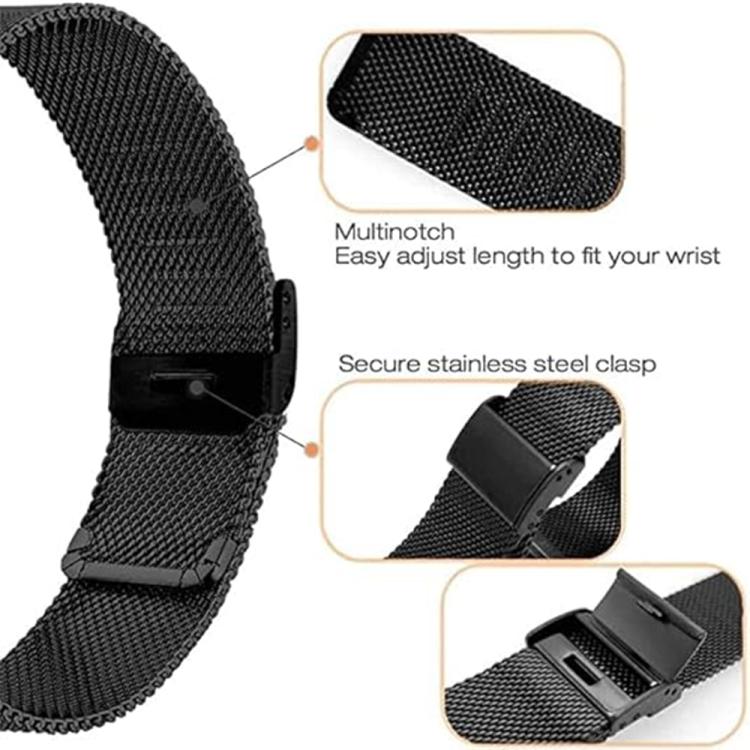 For Garmin Venu X1 Double Buckle Milanese Stainless Steel Watch Band(Silver) - free shipping - PMC TechLife - Order now!