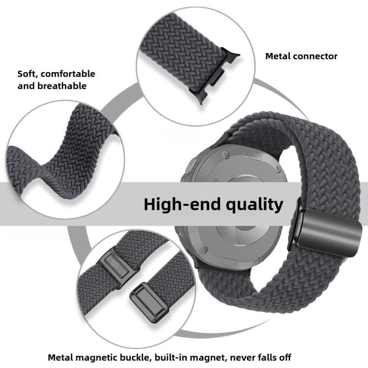 For Samsung Galaxy Watch8 / Watch8 Classic Magnetic Buckle Braided Nylon Watch Band(Black) - free shipping - PMC TechLife - Order now!