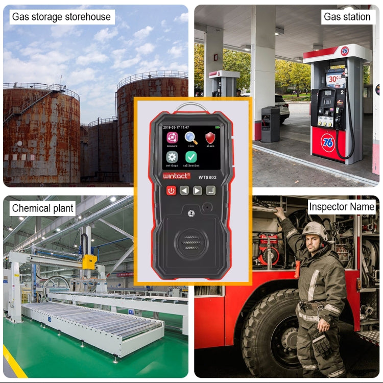 WINTACT WT8802 Hydrogen Sulfide Monitor Professional Rechargeable Gas Sensor High Sensitive Digital Sound-light Vibration Alarm H2S Detector - free shipping - PMC Jewellery - Order now!