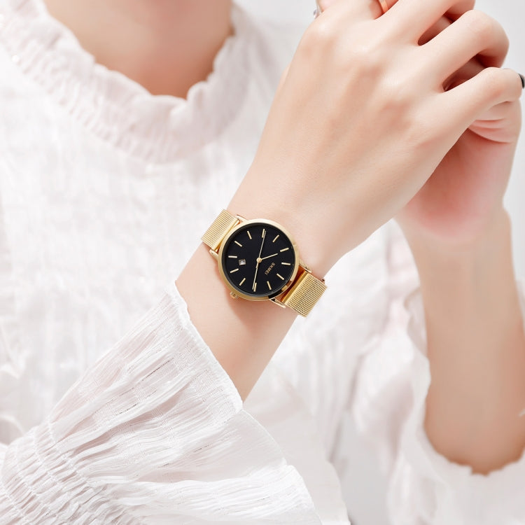SKMEI 1530 Fashion Europe And America Simple Business Women Wristwatch Elegant Thin Female Student Quartz Watch(Gold) - free shipping - PMC TechLife - Order now!