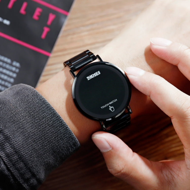 SKMEI 1550 Simple and Stylish LED Touch Screen Men Watch Waterproof Stainless Steel With Electronic Watch(Black) - free shipping - PMC TechLife - Order now!