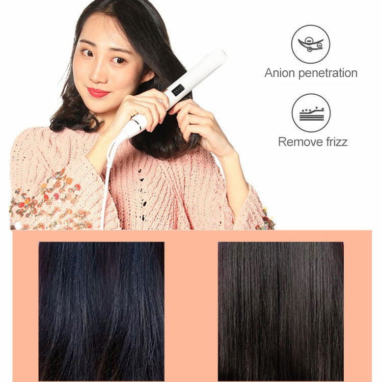 Professional Hair Straightener LED Display Ceramic Coating Plate Ionic Curling Flat Iron(EU 45W) - free shipping - PMC TechLife - Order now!