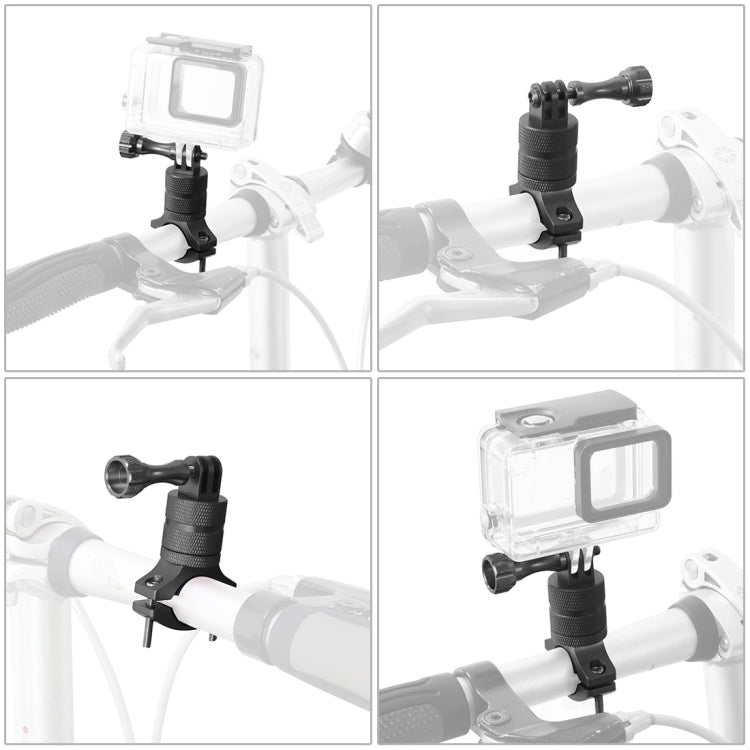 Aluminum Alloy Bicycle Mounting Bracket Bicycle Clip For Action Camera(Black) - Bicycle Handlebar Mount by PMC TechLife | Online Shopping South Africa | PMC TechLife | Buy Now Pay Later Mobicred