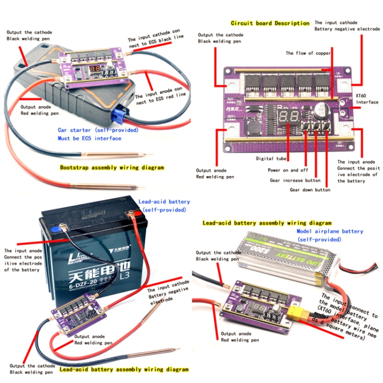 Compatible Version 12V Digital Display DIY Battery Spot Welding Machine Pen Control, Style:6 Square Pen With Case - Others by PMC TechLife | Online Shopping South Africa | PMC TechLife | Buy Now Pay Later Mobicred