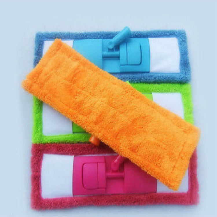 Coral Flannel Head Padded Flat Replacement Household Company Cleaning Mop Cloth Rag(Orange) - Sponges, Cloths & Brushes by PMc TechLife | Online Shopping South Africa | PMc TechLife | Buy Now Pay Later Mobicred