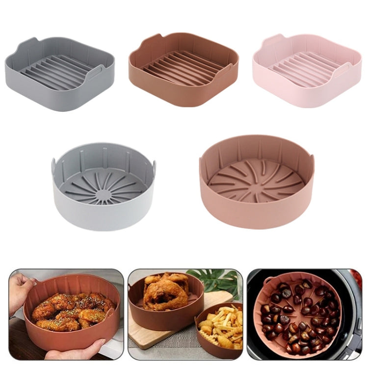 Air Fryer Silicone Grill Pan Accessories, Size: Round 22 cm(Coffee) - free shipping - PMc TechLife - Order now!