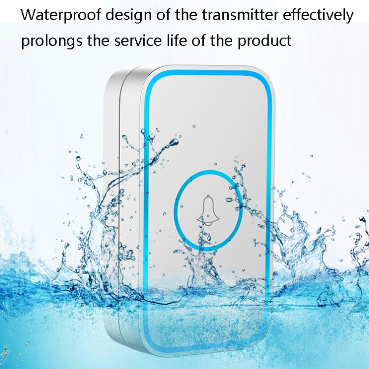 CACAZI A78 Long-Distance Wireless Doorbell Intelligent Remote Control Electronic Doorbell, Style:US Plug(Elegant Black) - Wireless Doorbell by CACAZI | Online Shopping South Africa | PMC TechLife | Buy Now Pay Later Mobicred