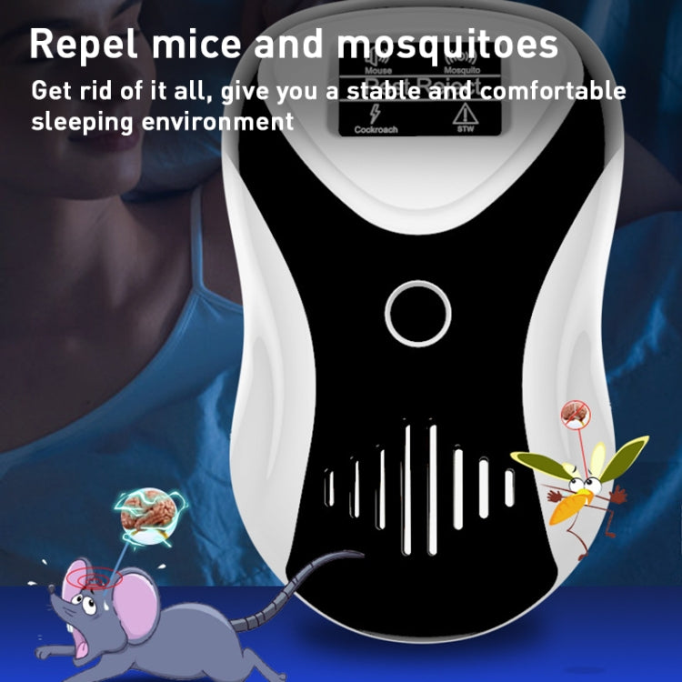 Ultrasonic Multifunctional Mouse Repeller Energy-Saving Silent Insect Repeller, Plug Type:EU Plug(Black White) - Repellents by PMC TechLife | Online Shopping South Africa | PMC TechLife | Buy Now Pay Later Mobicred