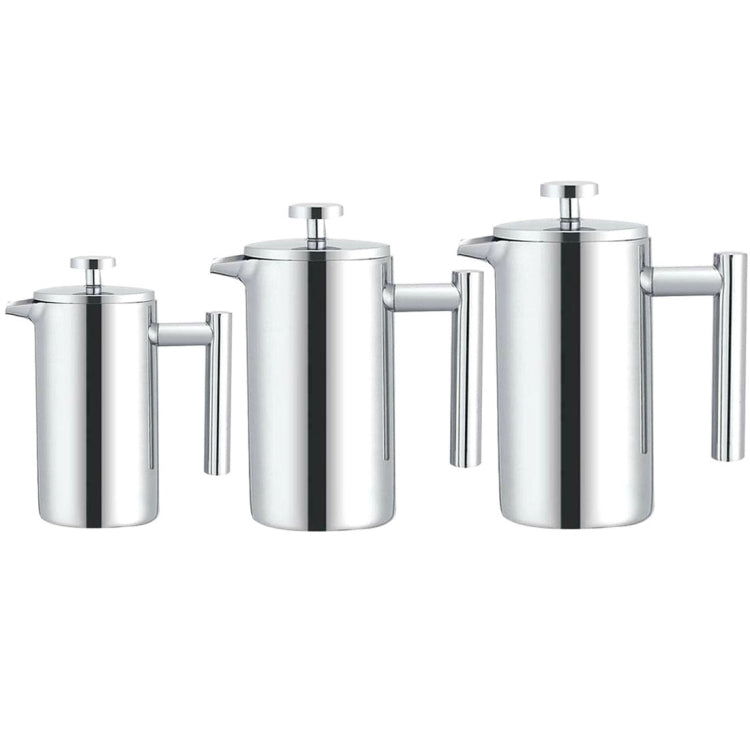 304 Stainless Steel French Pressure Coffee Pot Hand Made Tea Pot, Capacity:1000ml - free shipping - PMC TechLife - Order now!