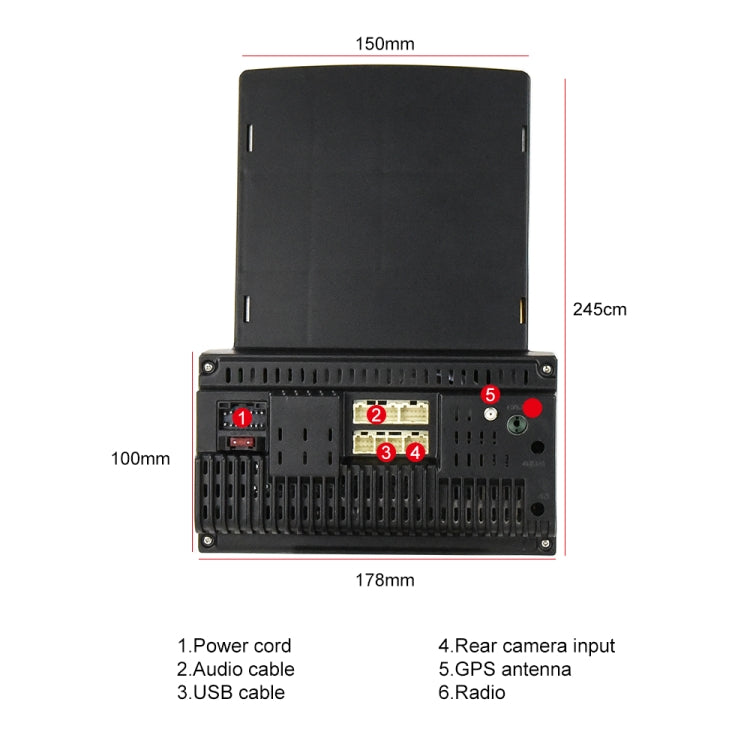9.7 inch Vertical Screen HD 2.5D Glass Car MP5 Player Android Navigation All-in-one Machine, Specification:Standard+8 Lights Camera - free shipping - PMC TechLife - Order now!