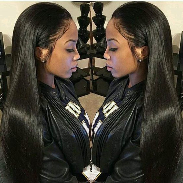 Straight Lace Front Human Hair Wigs, Stretched Length:14 inches, Style:2 - free shipping - PMC TechLife - Order now!
