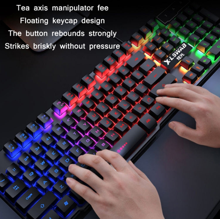 X-L SWAB GX50 Computer Manipulator Feel Wired Keyboard + Macro Programming Mouse, Color: Black Ice Blue - Wired Keyboard by X-L SWAB | Online Shopping South Africa | PMC Jewellery | Buy Now Pay Later Mobicred