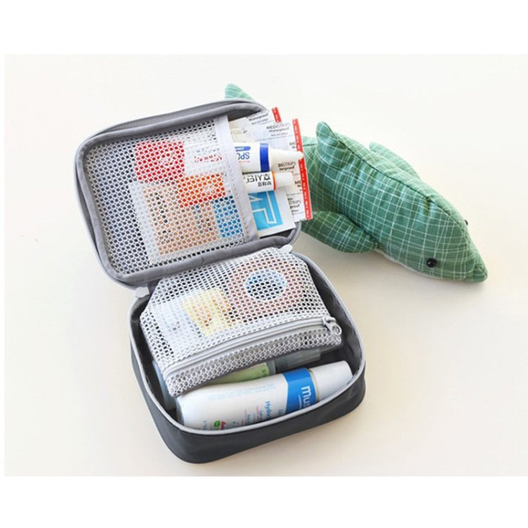 Cute Heart Mini Medicine Bag First Aid Emergency Kits Organizer Outdoor Household Pill Bag, Size: 13x10x4cm(Grey) - free shipping - PMC TechLife - Order now!