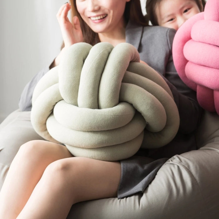 Hand-Made Knotted Ball Pillow, Size: Diameter: 25~30cm(Pink) - Cushions & Pillows by PMC TechLife | Online Shopping South Africa | PMC TechLife | Buy Now Pay Later Mobicred