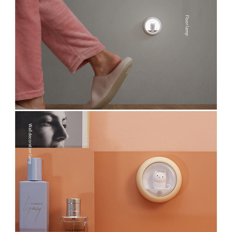 DZ-K610 Human Body Induction Night Light Cute Pet Bedroom Atmosphere Light USB Cabinet Wall Lamp(White) - Night Lights by PMc TechLife | Online Shopping South Africa | PMc TechLife | Buy Now Pay Later Mobicred