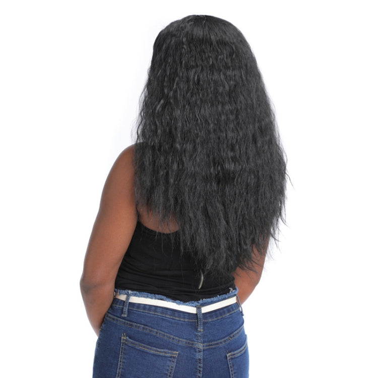 Matte Realistic Corn Perm Long Curly Hair Woolen Volume Wig Headgear(Black Gradient Milky Gray) - free shipping - PMC TechLife - Order now!