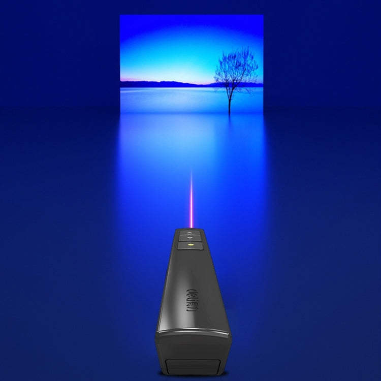 Deli 2.4GHz Laser Page Turning Pen Rechargeable Speech Projector Pen, Model: 2802L (Black) - by Deli | Online Shopping South Africa | PMC Jewellery | Buy Now Pay Later Mobicred