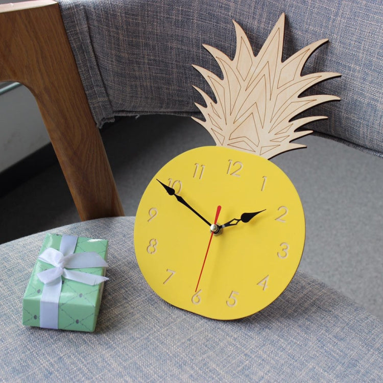 Fruit Personality Mute Wall Clock Acrylic Children Decoration Clock(B Yellow) - Wall Clock by PMc TechLife | Online Shopping South Africa | PMc TechLife | Buy Now Pay Later Mobicred